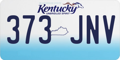 KY license plate 373JNV
