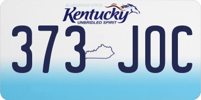 KY license plate 373JOC