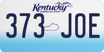 KY license plate 373JOE