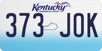 KY license plate 373JOK