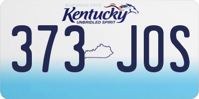 KY license plate 373JOS