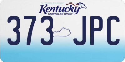KY license plate 373JPC