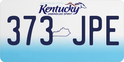 KY license plate 373JPE