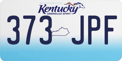 KY license plate 373JPF