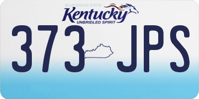 KY license plate 373JPS