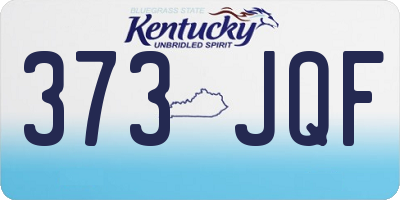 KY license plate 373JQF
