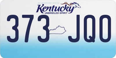 KY license plate 373JQO