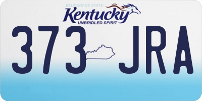 KY license plate 373JRA