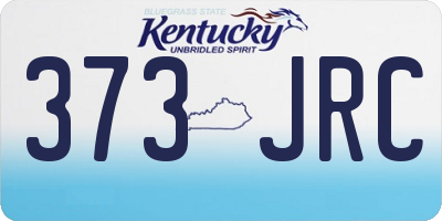 KY license plate 373JRC