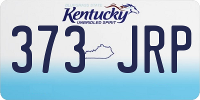 KY license plate 373JRP