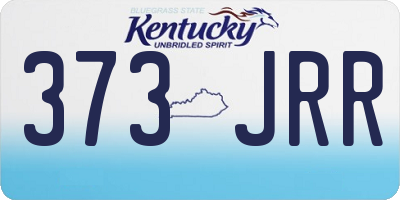 KY license plate 373JRR