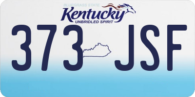 KY license plate 373JSF