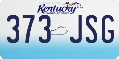 KY license plate 373JSG