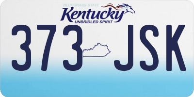 KY license plate 373JSK