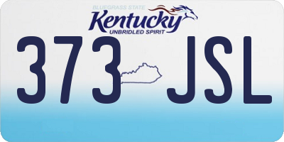 KY license plate 373JSL