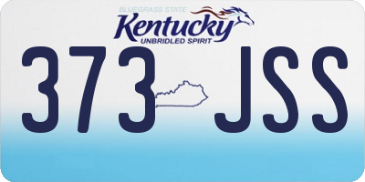 KY license plate 373JSS