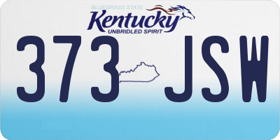 KY license plate 373JSW