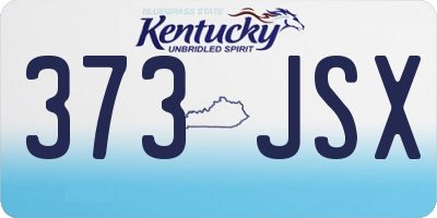 KY license plate 373JSX