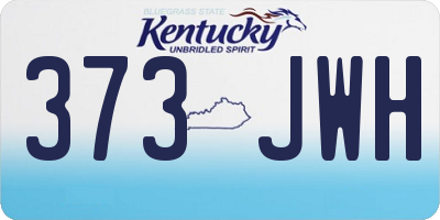 KY license plate 373JWH