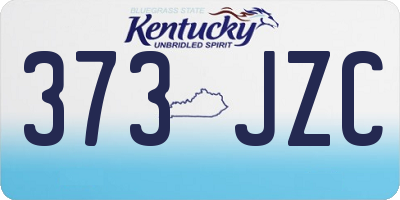 KY license plate 373JZC