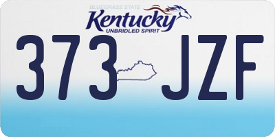 KY license plate 373JZF