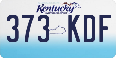 KY license plate 373KDF