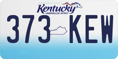 KY license plate 373KEW
