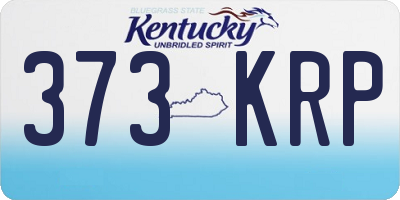 KY license plate 373KRP