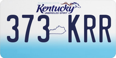KY license plate 373KRR