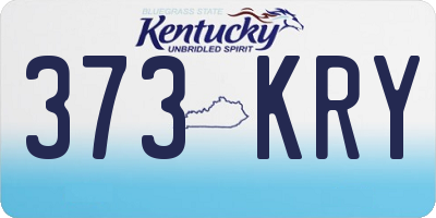 KY license plate 373KRY