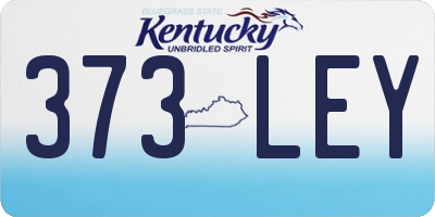 KY license plate 373LEY