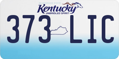 KY license plate 373LIC