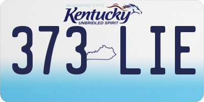 KY license plate 373LIE