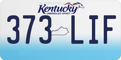 KY license plate 373LIF
