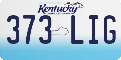 KY license plate 373LIG