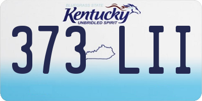 KY license plate 373LII