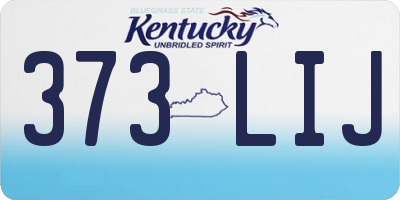 KY license plate 373LIJ