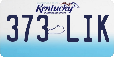 KY license plate 373LIK