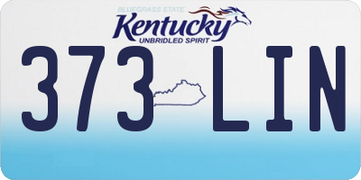 KY license plate 373LIN