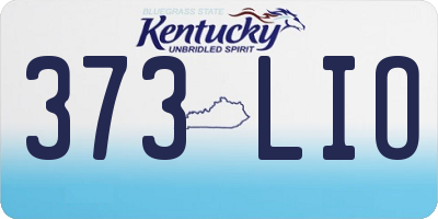 KY license plate 373LIO