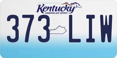 KY license plate 373LIW