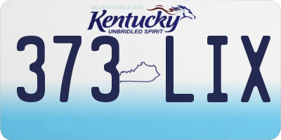 KY license plate 373LIX