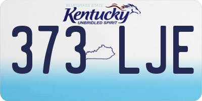 KY license plate 373LJE