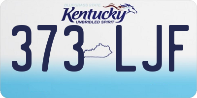 KY license plate 373LJF