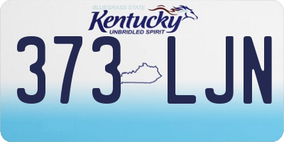 KY license plate 373LJN