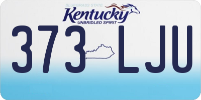 KY license plate 373LJU