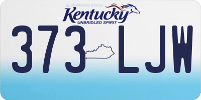 KY license plate 373LJW