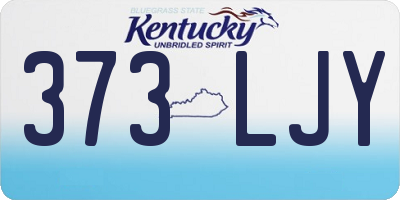 KY license plate 373LJY