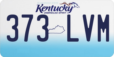 KY license plate 373LVM