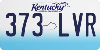 KY license plate 373LVR